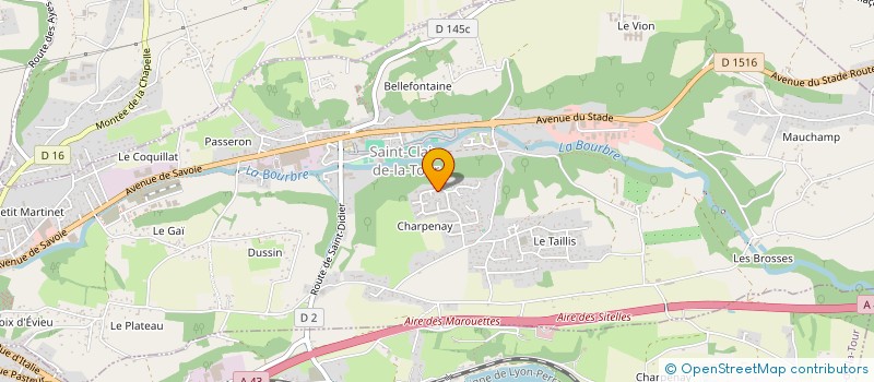 localisation de l'entreprise ASS  CLUB DES PECHEURS SPORTIFS  SAINT-CLAIR-DE-LA-TOUR