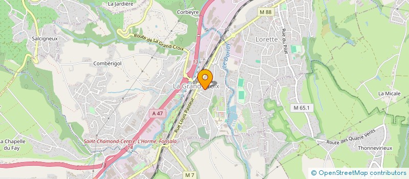 localisation de l'entreprise ASS CLUB DES RETRAITES  BON ACCUEIL  LA GRAND-CROIX