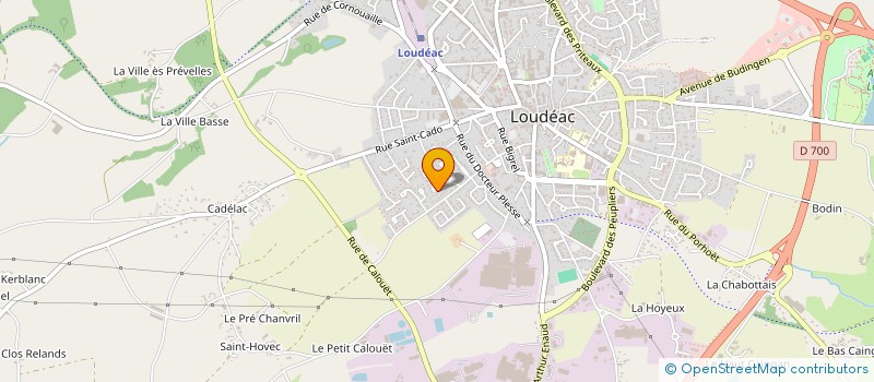 localisation de l'entreprise ASS  CLUB DES SUPP STADE LOUDEACIEN à LOUDEAC