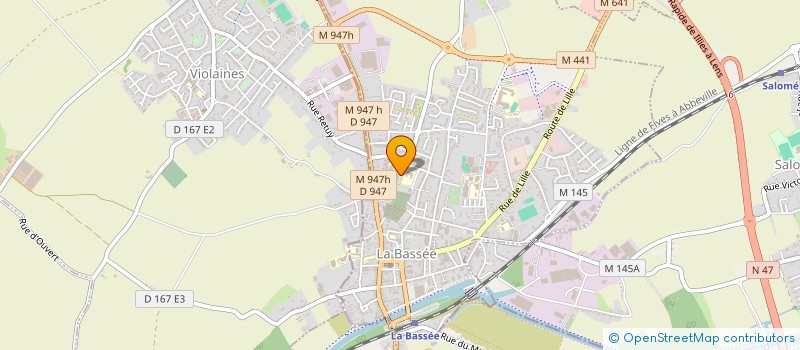 localisation de l'entreprise ASS CLUB DU 3EME AGE LA ROSERAIE  LA BASSEE