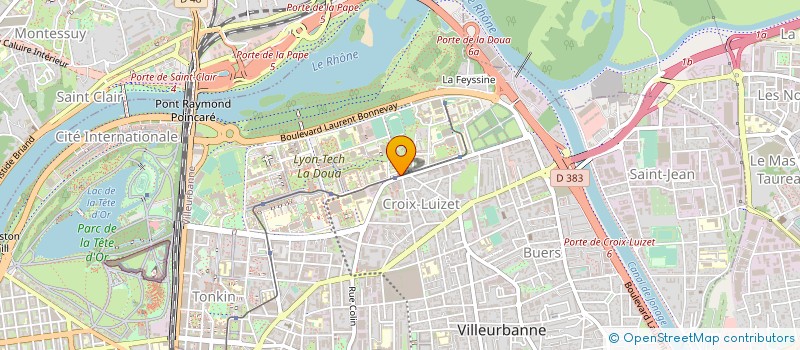 localisation de l'entreprise ASS CLUB ENCEINTE ACCOUSTIQ  VILLEURBANNE