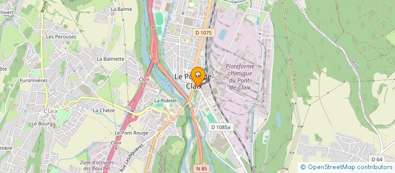 localisation de l'entreprise ASS  CLUB IMAGERIE RADIOLOGIQUE RHONE AL  LE PONT-DE-CLAIX