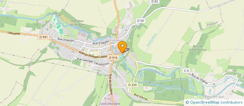 localisation de l'entreprise ASS CLUB NAUTIQUE DE FREVENT  FREVENT