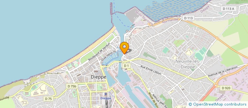 localisation de l'entreprise ASS CLUB PALMER  DIEPPE