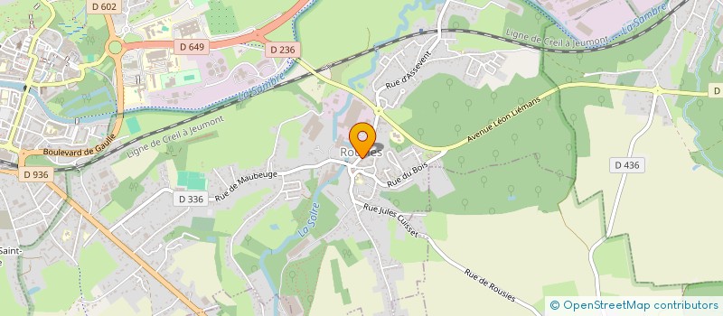 localisation de l'entreprise ASS CLUB PONGISTE ROSEEN  ROUSIES