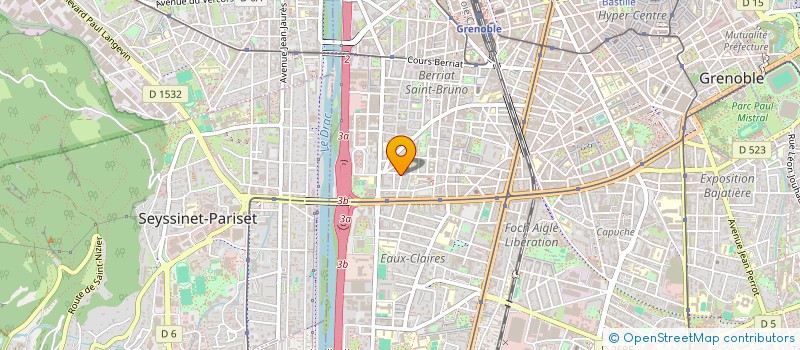 localisation de l'entreprise ASS  CLUB REGIONAL DAUPHINE-SAVOIE  GRENOBLE