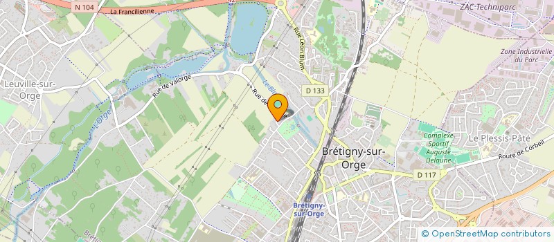 localisation de l'entreprise ASS CLUB SPORT BRETIGNY TENNIS à BRETIGNY-SUR-ORGE