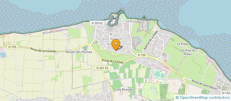 localisation de l'entreprise ASS CLUB SUBAQUATIQUE DE L ILE DE RE  SAINT-MARTIN-DE-RE