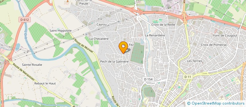 localisation de l'entreprise ASS CLUB TENNIS RESERVE à BEZIERS