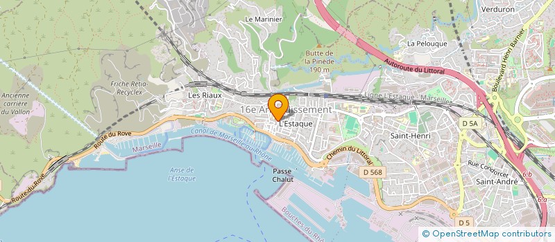localisation de l'entreprise ASS CLUBS NAUTIQUES DE L ESTAQUE à MARSEILLE