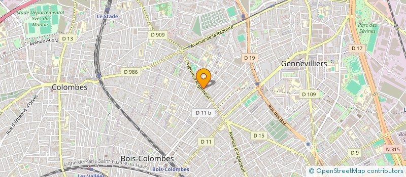 localisation de l'entreprise ASS COEUR 92 ASS. LOI 1901 à ASNIERES-SUR-SEINE