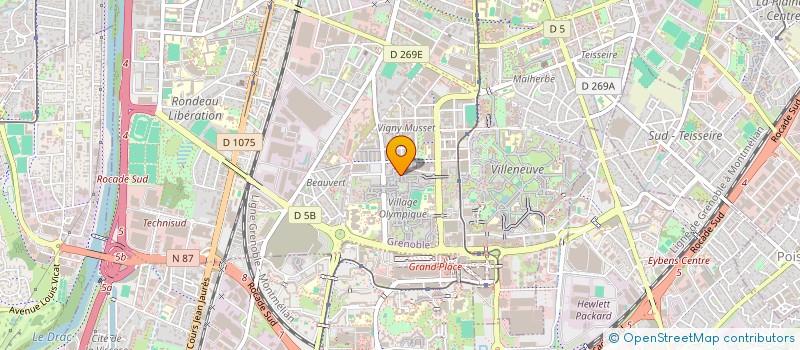 localisation de l'entreprise ASS COLLEGE & MUSIQUE VILLAGE OLYMPIQUE  GRENOBLE