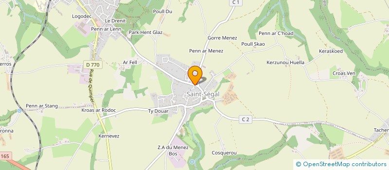 localisation de l'entreprise ASS COMIT GESTI OEUVR ECOLE ST SEGAL  SAINT-SEGAL