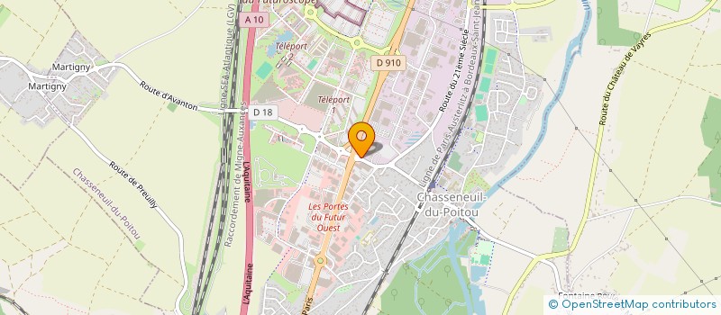 localisation de l'entreprise ASS COMITE D'ETABLISSEMENT TELEMECANIQUE  CHASSENEUIL-DU-POITOU