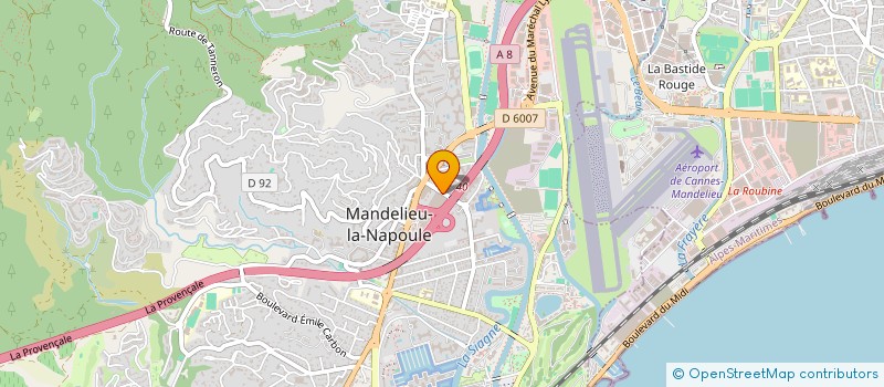 localisation de l'entreprise ASS COMITE DEPARTEMENTAL DE HOCKEY  MANDELIEU-LA-NAPOULE