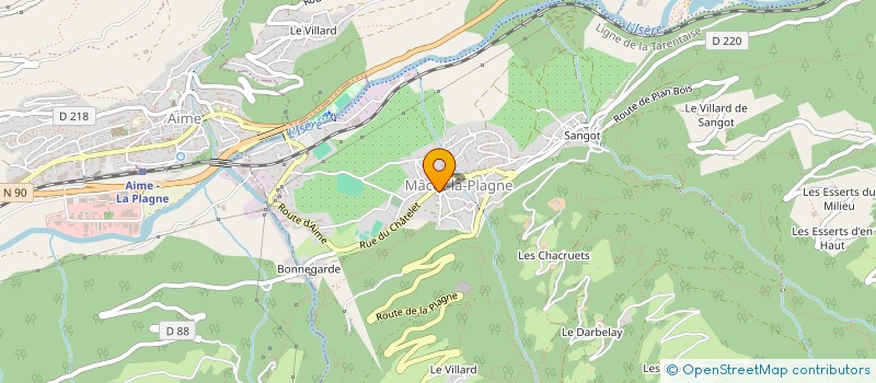 localisation de l'entreprise ASS  COMITE DES FETES  LA PLAGNE TARENTAISE