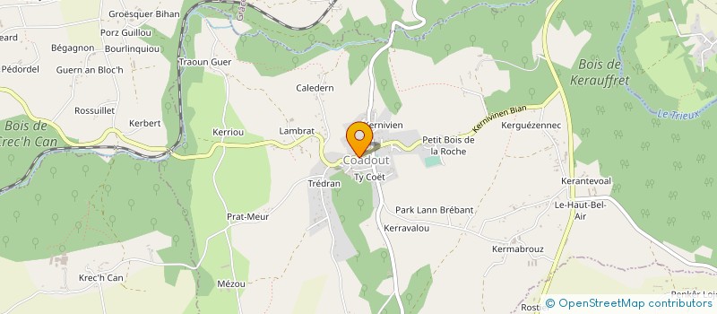 localisation de l'entreprise ASS COMITE DES FETES DE COADOUT  COADOUT