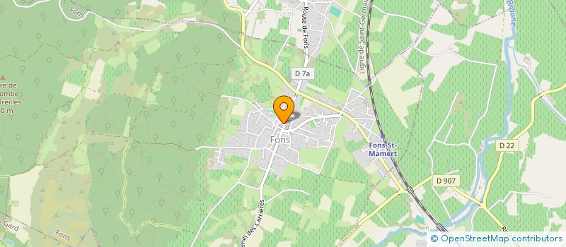 localisation de l'entreprise ASS COMITE DES FETES DE LA COM. DE FONS à FONS