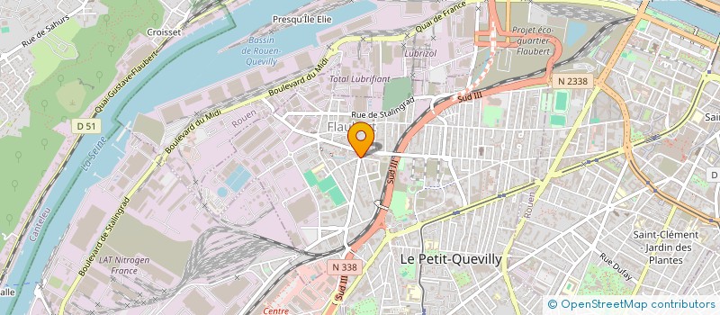 localisation de l'entreprise ASS  COMITE ECHANGES FRANCO ALLEMAND  LE PETIT-QUEVILLY