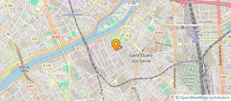 localisation de l'entreprise ASS COMITE ETABL CGEE ALSTHOM à SAINT-OUEN-SUR-SEINE