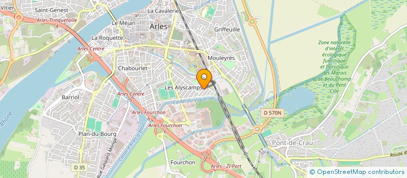 localisation de l'entreprise ASS COMITE INTERET DU QRT DES ALYSCAMPS à ARLES