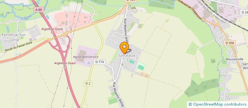 localisation de l'entreprise ASS COMITE LOISIRS RETRAITES ORNAIS à SARCEAUX