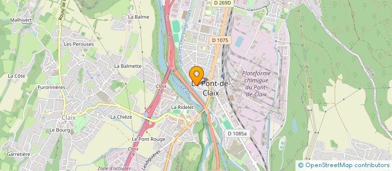 localisation de l'entreprise ASS  COMITE REG DAUPHINE SAV CANOE KAYAK  LE PONT-DE-CLAIX