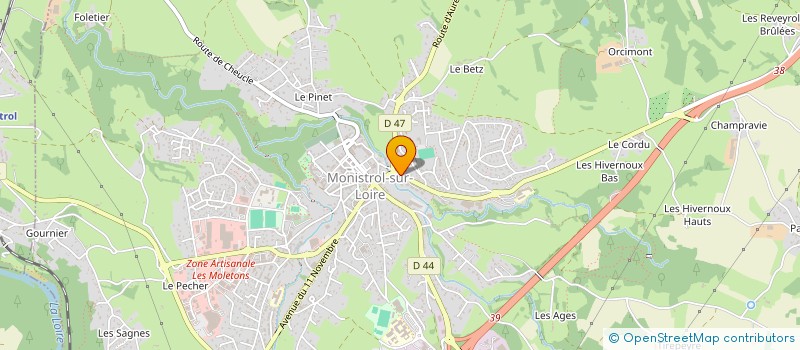 localisation de l'entreprise ASS COMM INFORM JEUNESSE ET D ACCUEIL à MONISTROL-SUR-LOIRE
