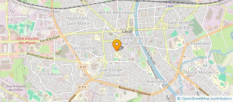 localisation de l'entreprise ASS COMMEMORA QUADRI MORT AMBROISE PARE à LAVAL