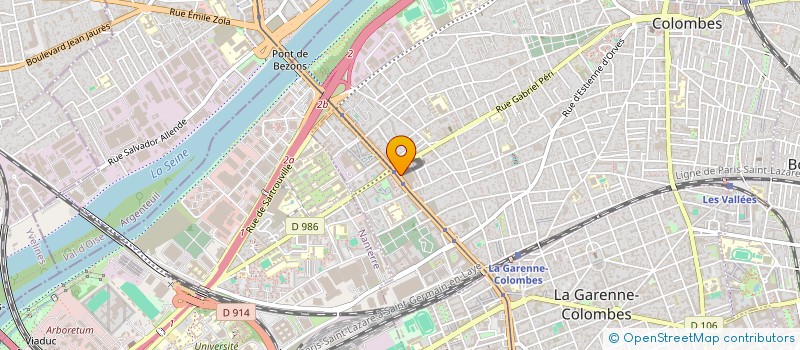 localisation de l'entreprise ASS COMMERC CC E LECLERC DES 4 CHEMINS  COLOMBES