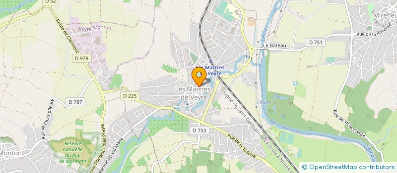 localisation de l'entreprise ASS COMMERC DES MARTRES DE VEY  LES MARTRES-DE-VEYRE