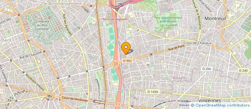 localisation de l'entreprise ASS COMMERCANT CTRE COMMERCIAL GDE PORTE à MONTREUIL