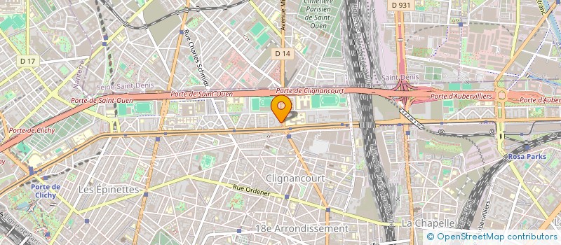 localisation de l'entreprise ASS COMMERCANT MARCHE PUCES CLIGNANCOURT  PARIS 18