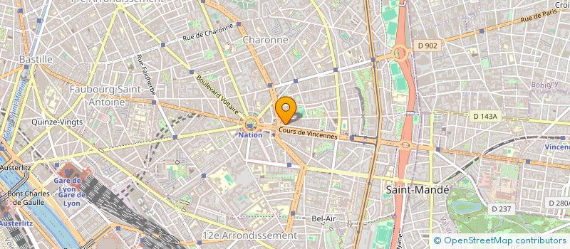 localisation de l'entreprise ASS COMMERCANT NATION BOUTIQUE  PARIS