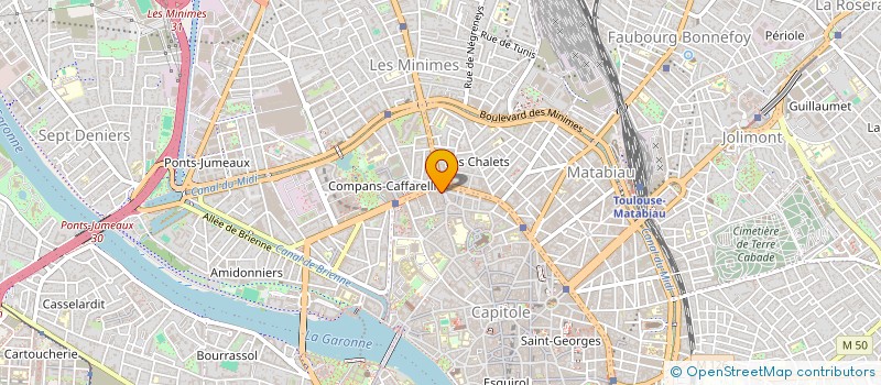localisation de l'entreprise ASS COMMERCANTS ARTISANS ARNAUD BERNARD à TOULOUSE