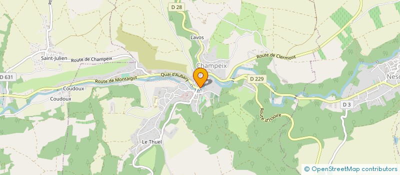 localisation de l'entreprise ASS COMMERCANTS ARTISANS CHAMPEIX  CHAMPEIX