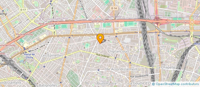 localisation de l'entreprise ASS  COMMERCANTS ARTISANS  PORTE MONTMAR  PARIS