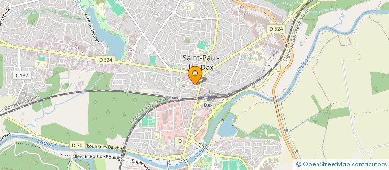 localisation de l'entreprise ASS COMMERCANTS ARTISANS ST PAUL LES DAX  SAINT-PAUL-LES-DAX