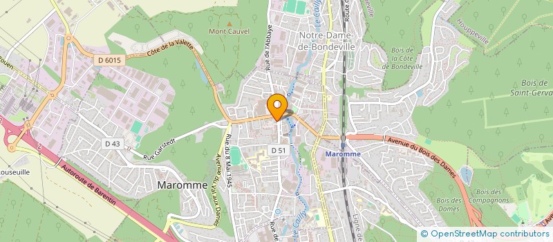 localisation de l'entreprise ASS COMMERCANTS CENTRE CAILLY 2000  MAROMME