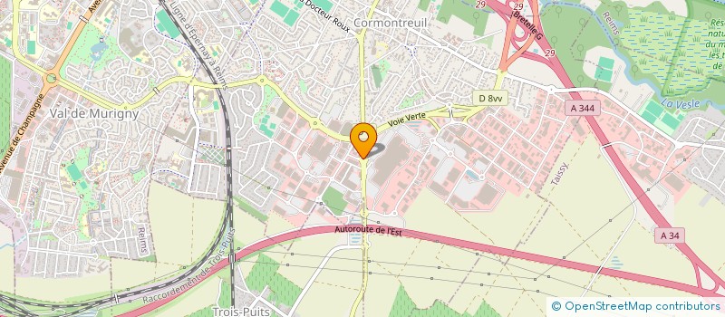 localisation de l'entreprise ASS COMMERCANTS CENTRE COMMERCIAL CORA  CORMONTREUIL