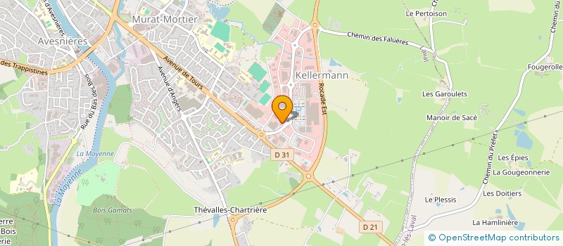 localisation de l'entreprise ASS COMMERCANTS CTRE COMMERCIAL PEGASE à LAVAL