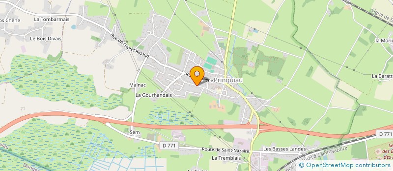 localisation de l'entreprise ASS COMMERCANTS DE PRINQUIAU  PRINQUIAU