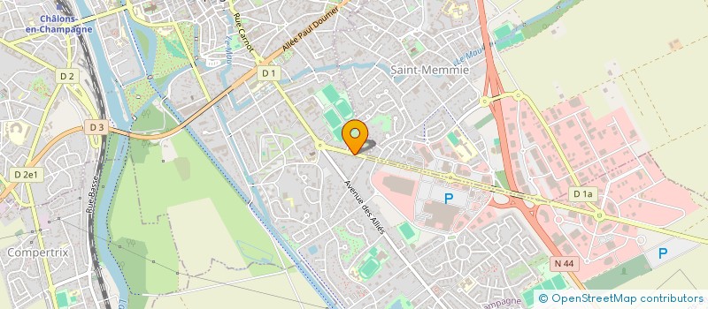 localisation de l'entreprise ASS COMMERCANTS DU CC CROIX DAMPIERRE  CHALONS-EN-CHAMPAGNE