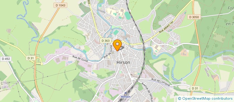 localisation de l'entreprise ASS COMMERCANTS GALERIE CHARLEMAGNE  HIRSON