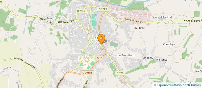 localisation de l'entreprise ASS COMMERCANTS RIBERACOIS  RIBERAC