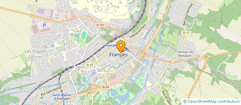 localisation de l'entreprise ASS  COMMERCIALE CENTRE VILLE  ETAMPES