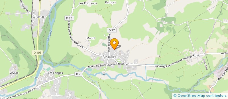 localisation de l'entreprise ASS COMMUNALE CHASSE AGREEE BEAULIEU à BEAULIEU