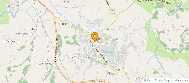 localisation de l'entreprise ASS COMMUNALE CHASSE AGREEE RIGNAC  RIGNAC