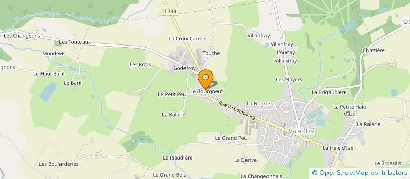 localisation de l'entreprise ASS COMMUNALE CHASSE DU VAL D'IZE  VAL D'IZE