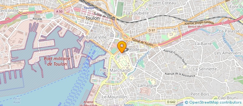 localisation de l'entreprise ASS COMMUNAUTAIRE EMPLOI ET PARTAGE à TOULON